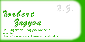 norbert zagyva business card